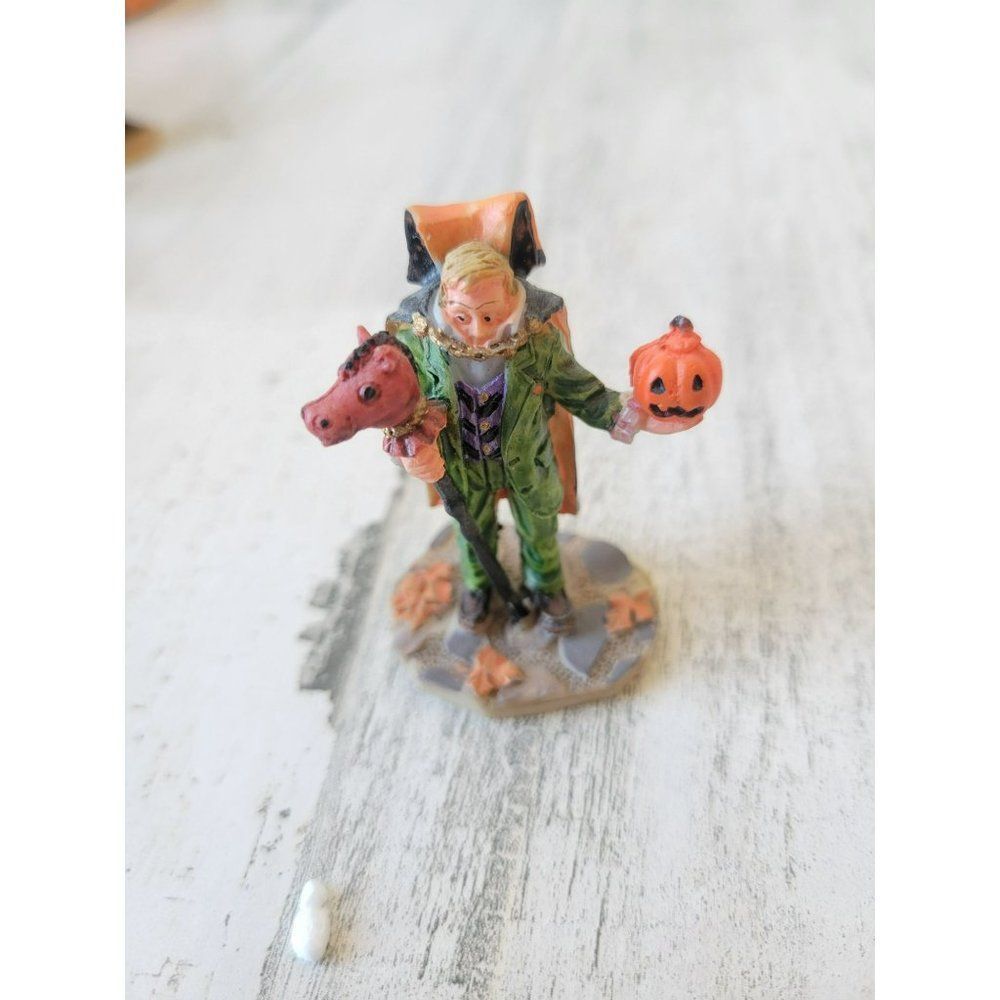 Lemax headless horseman costume kid trick or treat children Halloween village pe
